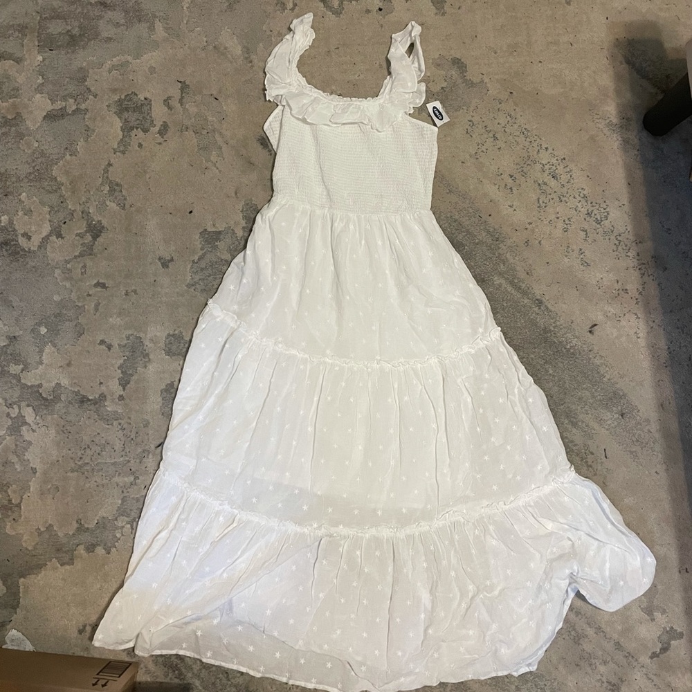 White flowy dress